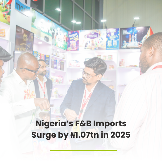 Nigeria’s Food & Beverage Imports Surge by ₦1.07tn in 2025